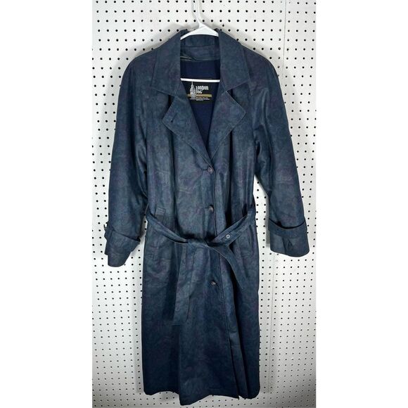London Fog Jackets & Blazers - London fog floral print trench raincoat